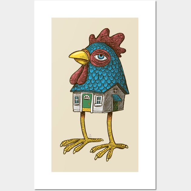 Baba Yaga Chicken House Wall Art by LAB Ideas